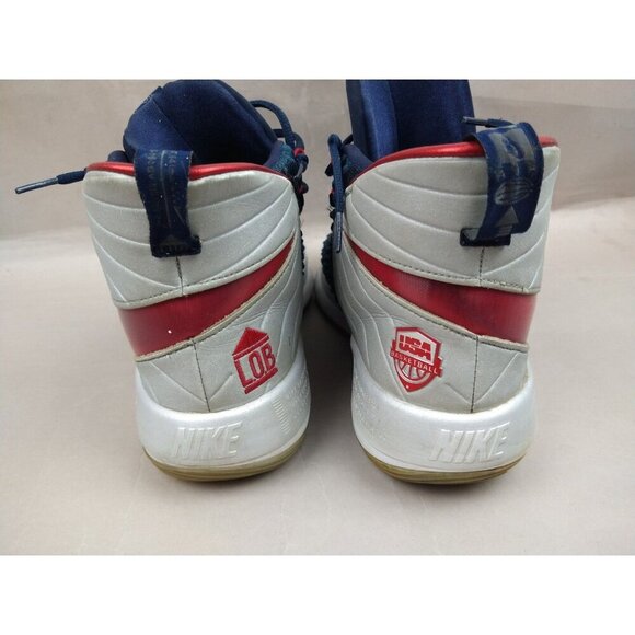 Nike Alphadunk Mens 12 USA L.O.B Dunk of Death Red White Blue Sneakers NO INSOLE - Picture 4 of 12